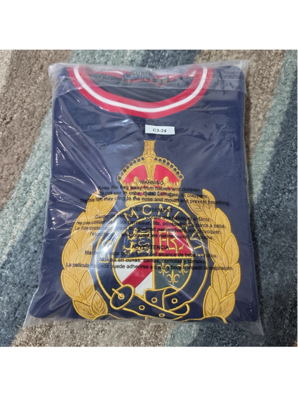 Polo Ralph Lauren Crewneck Crest Crown Fleece Sweatshirt Mens XL Navy - Picture 12 of 12